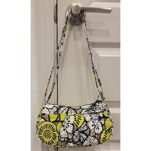Vera Bradley Yellow White and Black Shoulder Bag Crossbody Purse